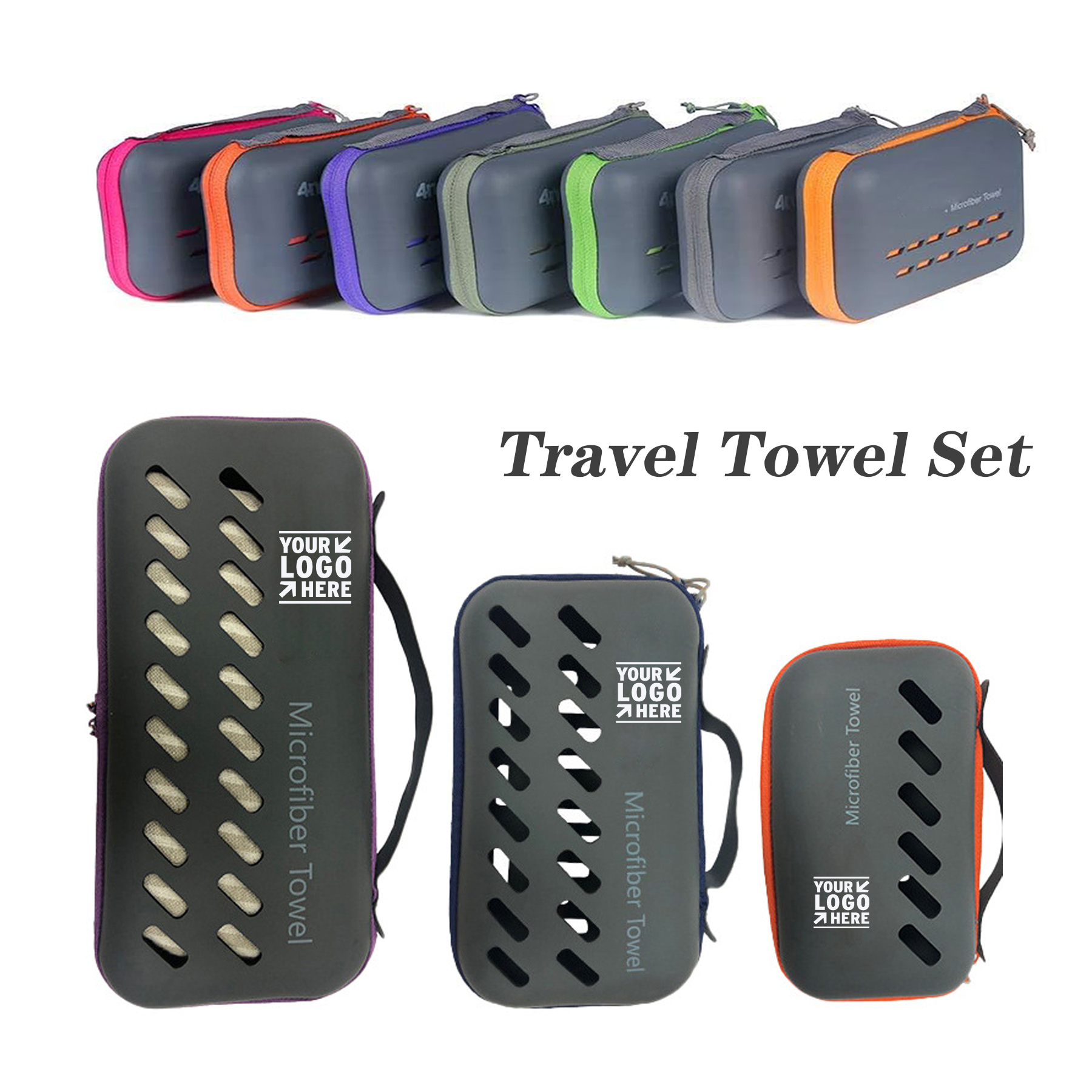 Portable Travel Quick Dry Ultra Soft Microfiber Compact Gym Towel for Yoga Swimming Sports Backpack 2