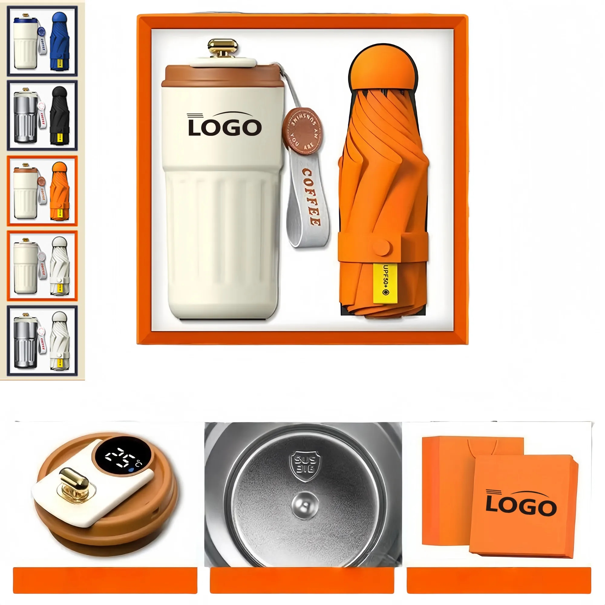 Corporate Gift Set Stainless Steel Mug And Umbrella