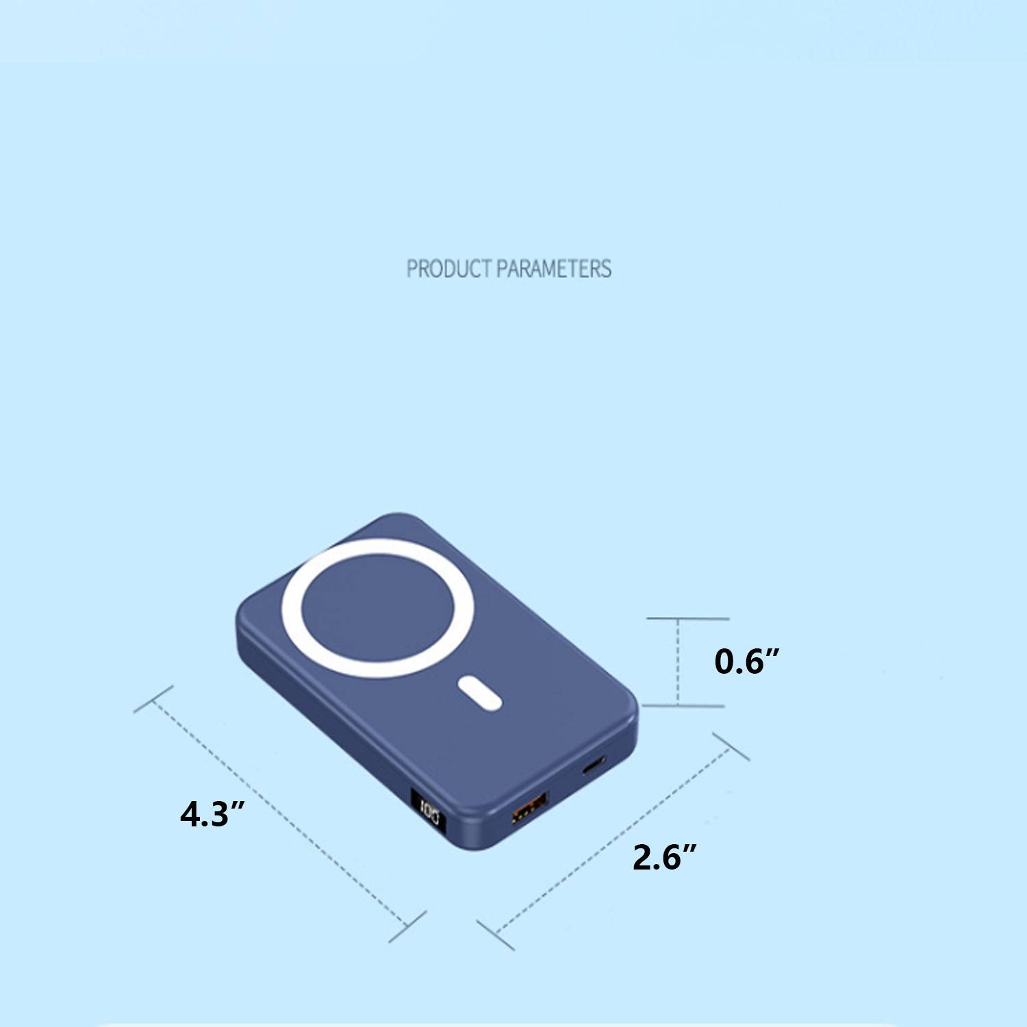 10000mA Magnetic Wireless Charging power Bank 6