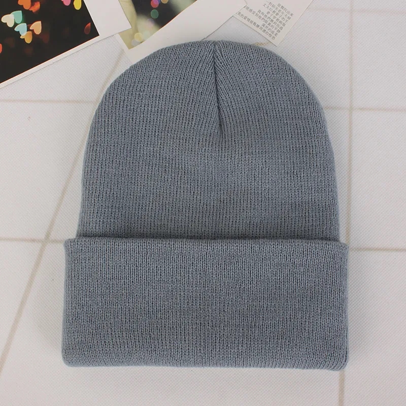 Winter knit pullover hat Candy colored 11
