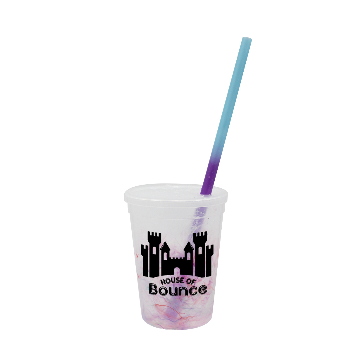 Mood 12 oz. Rainbow Confetti Cup/Straw/Lid Set 22