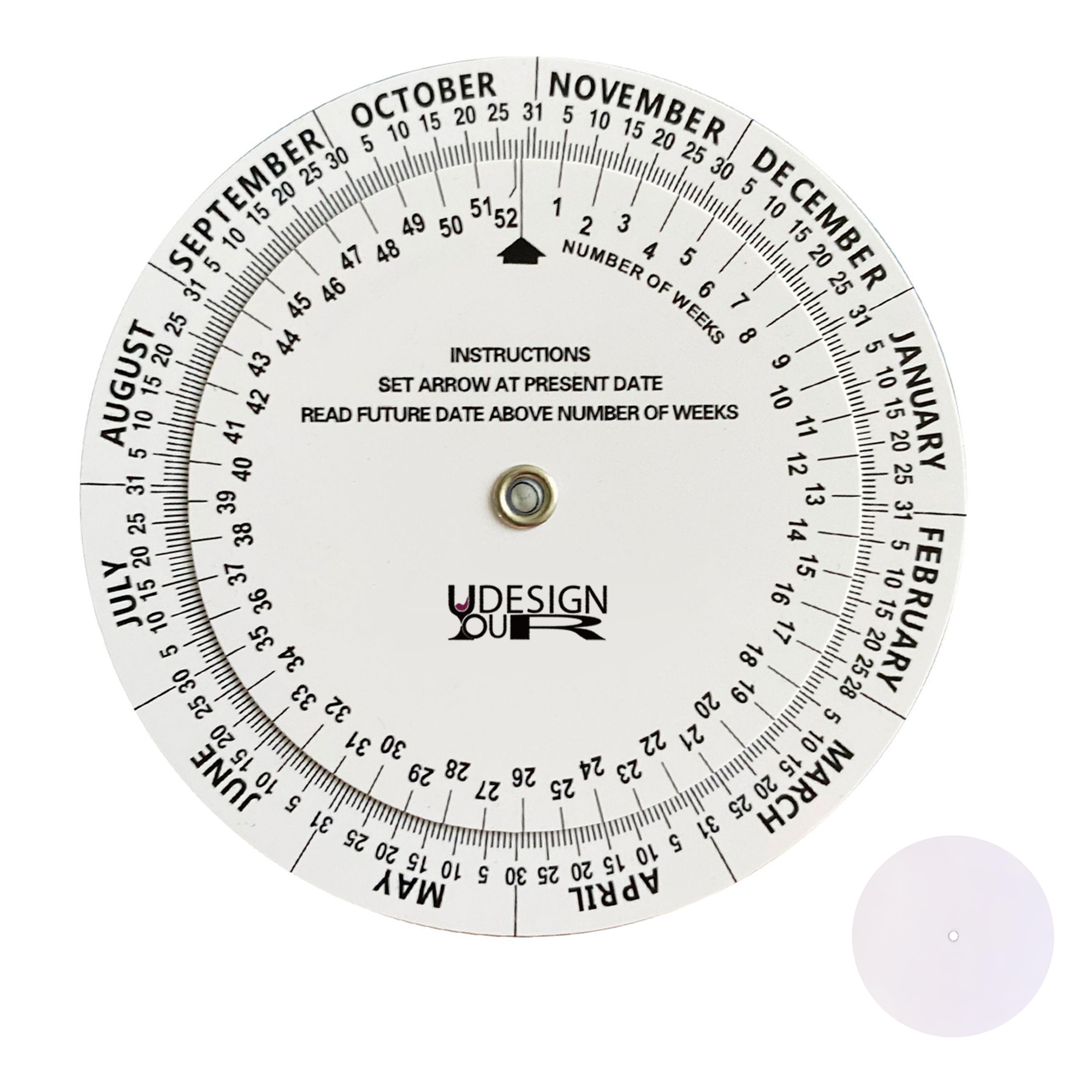 Pregnancy Date Finder Wheel - 5.9-Inch, Easy to Use 5