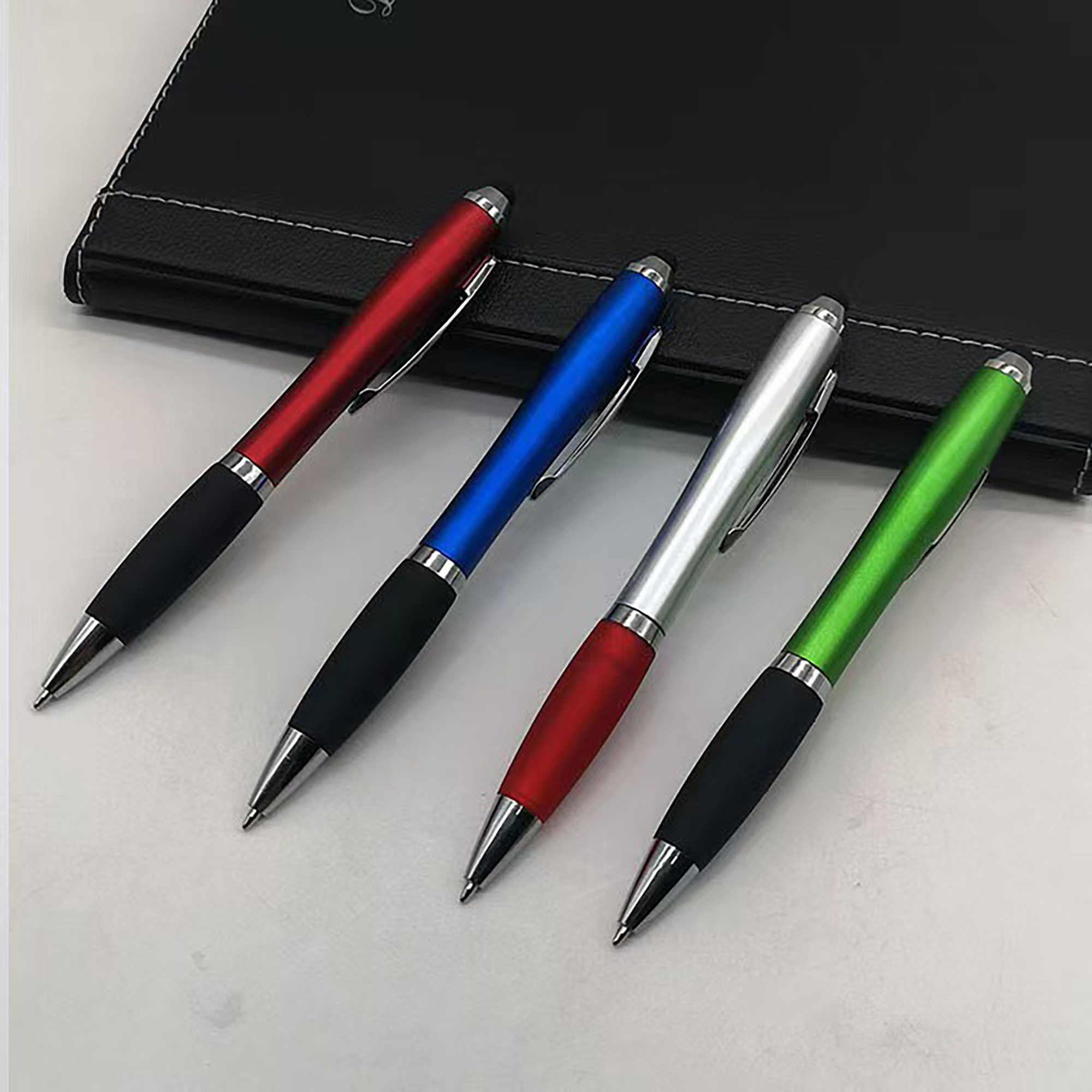 Factory Custom Logo Gift Promotional Business Ball Pens with Soft Rubber 3