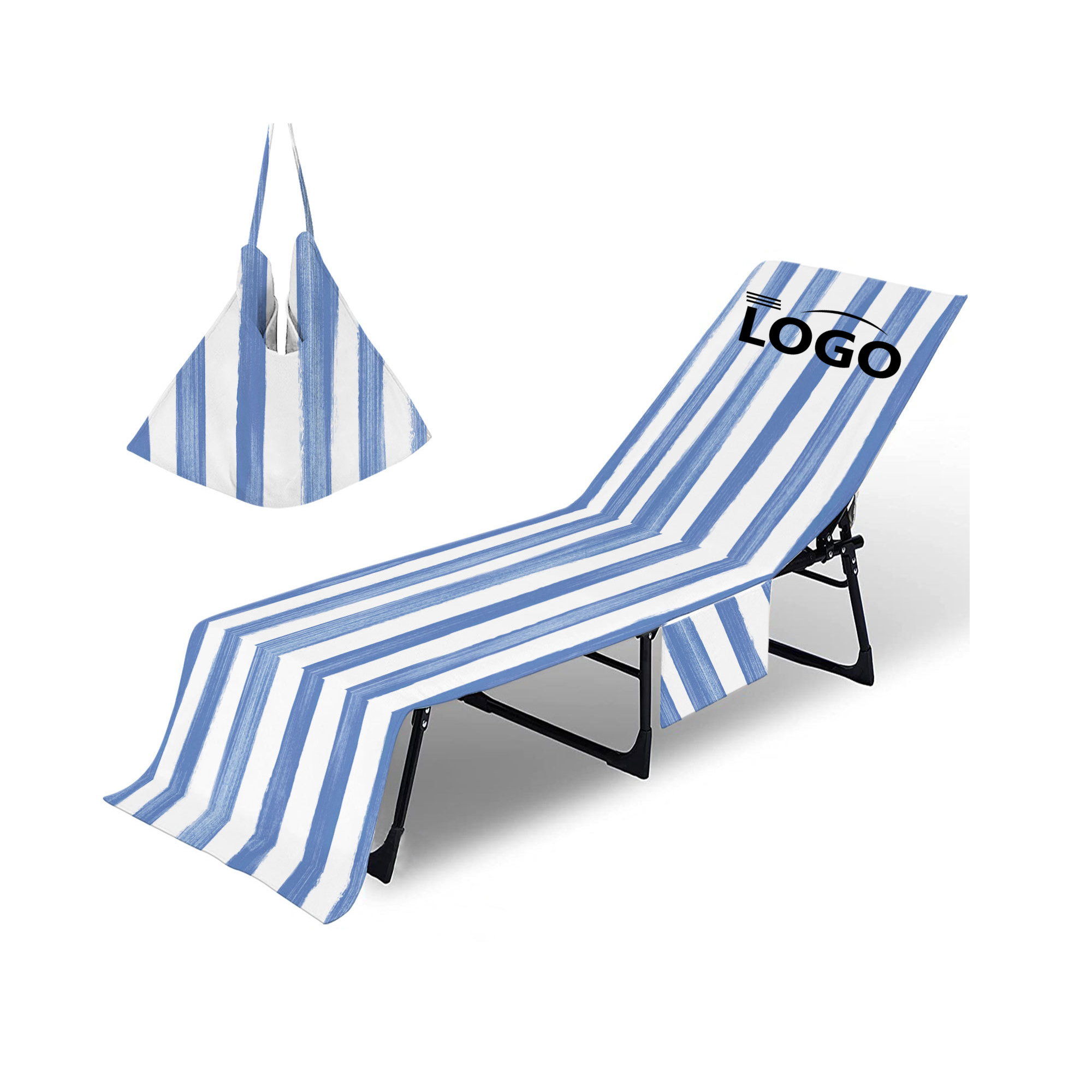 Beach Pool Outdoor Chair Towel with Pocket Holder 3