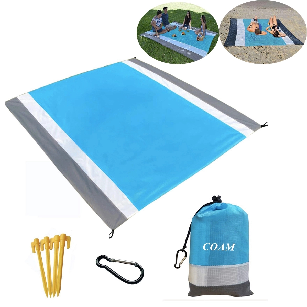 Sandproof Waterproof Beach Mat 2