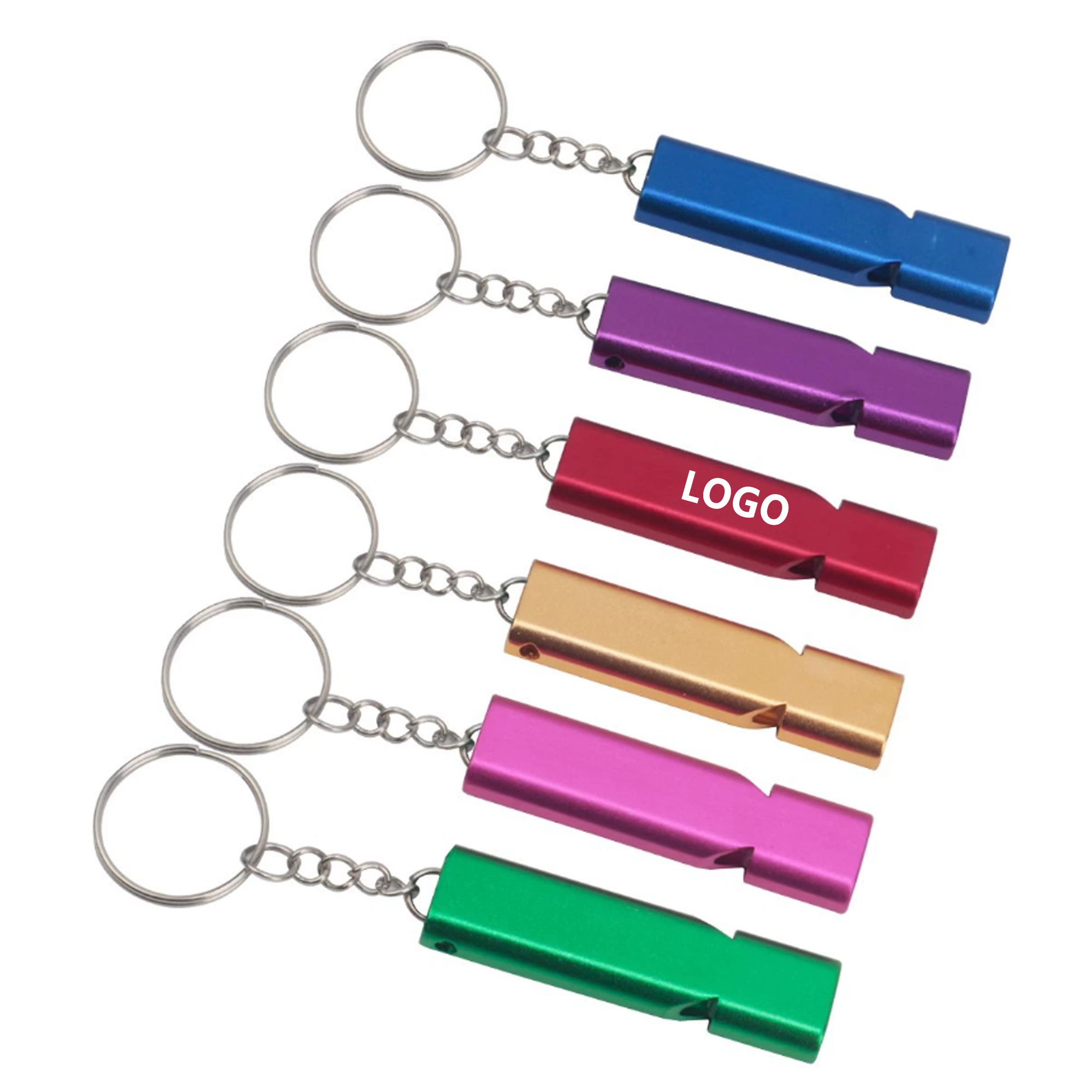 Outdoor Double Hole Metal Survival Whistle 2