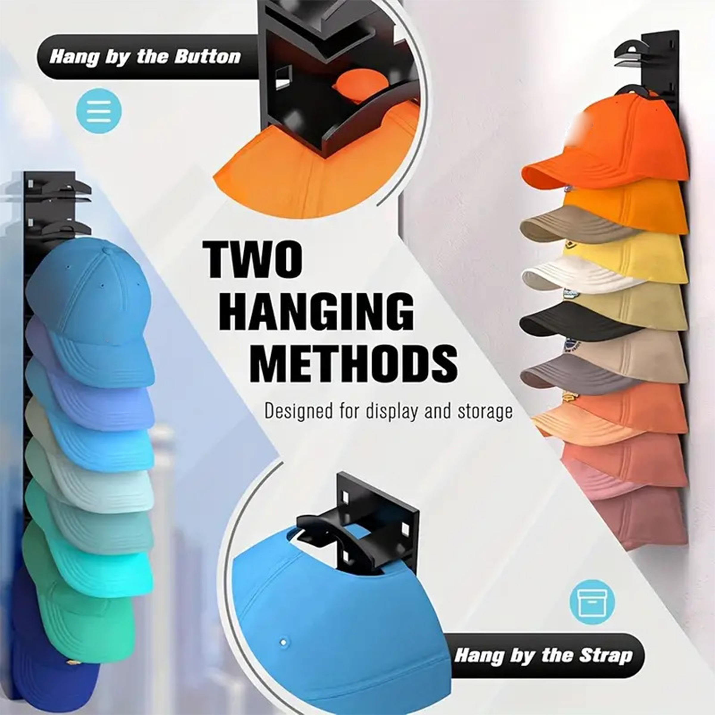 Plastic Baseball Cap Storage Rack 3
