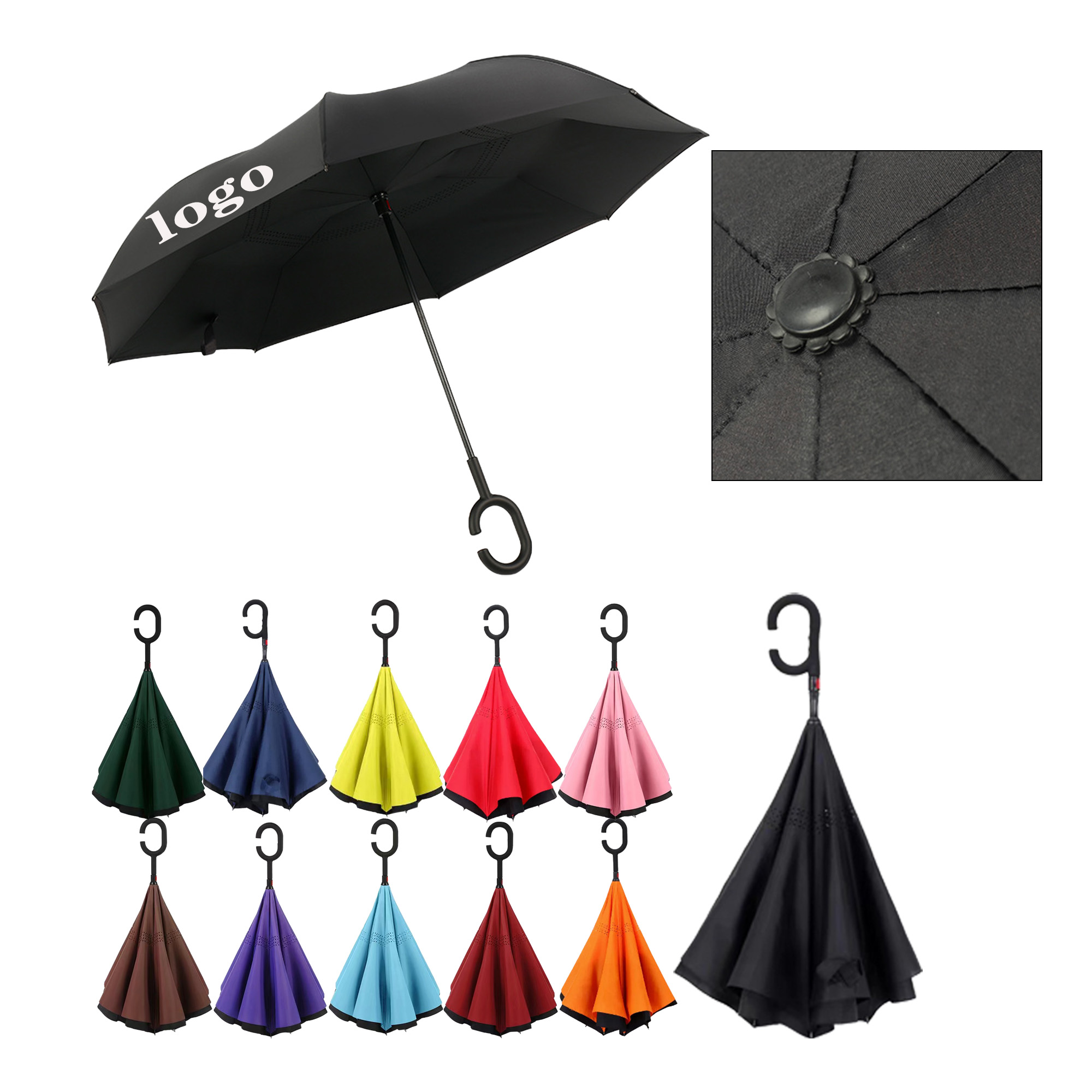 Inverted Folding Double-Layer Rain Umbrella 2