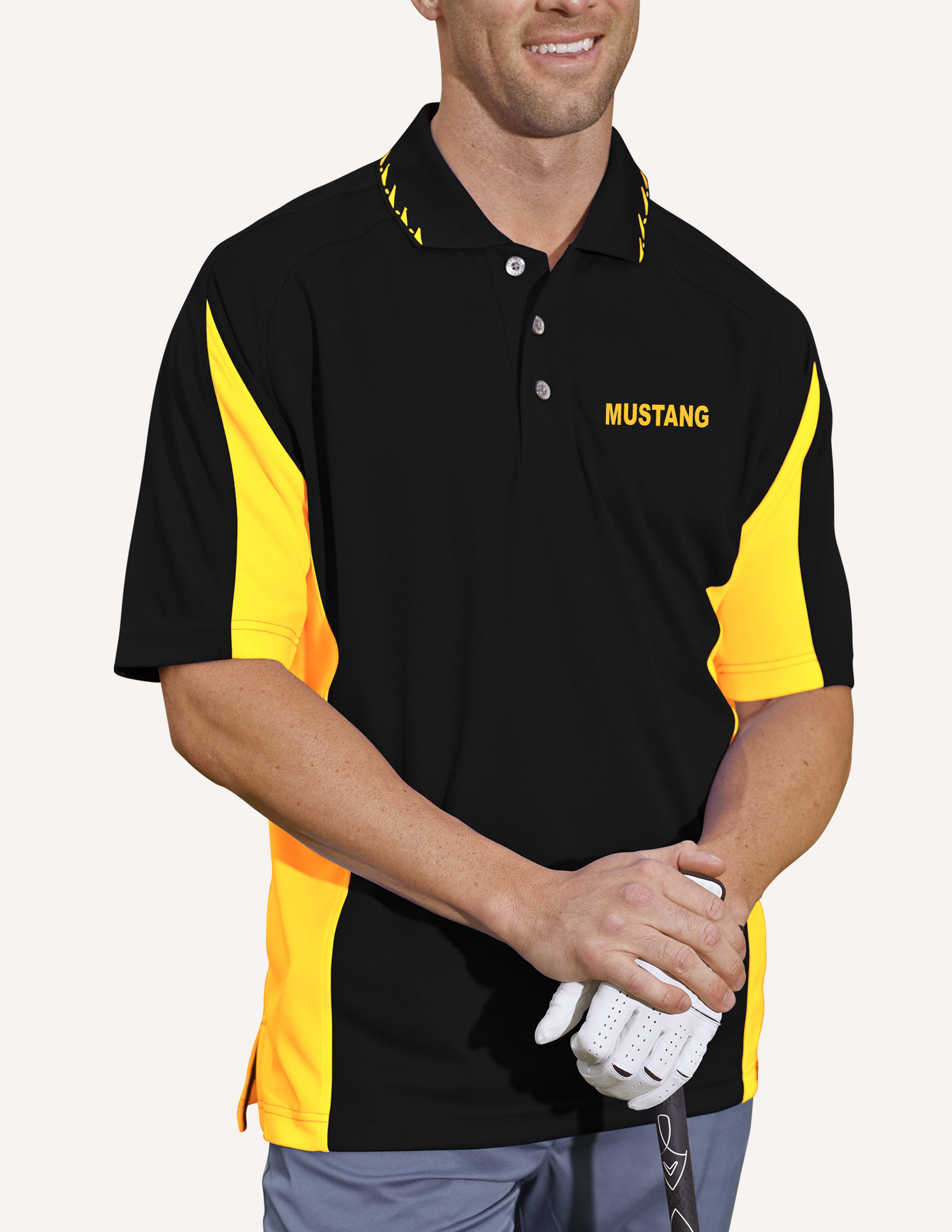 Men's Mustang Birds Eye Polo Shirt 7