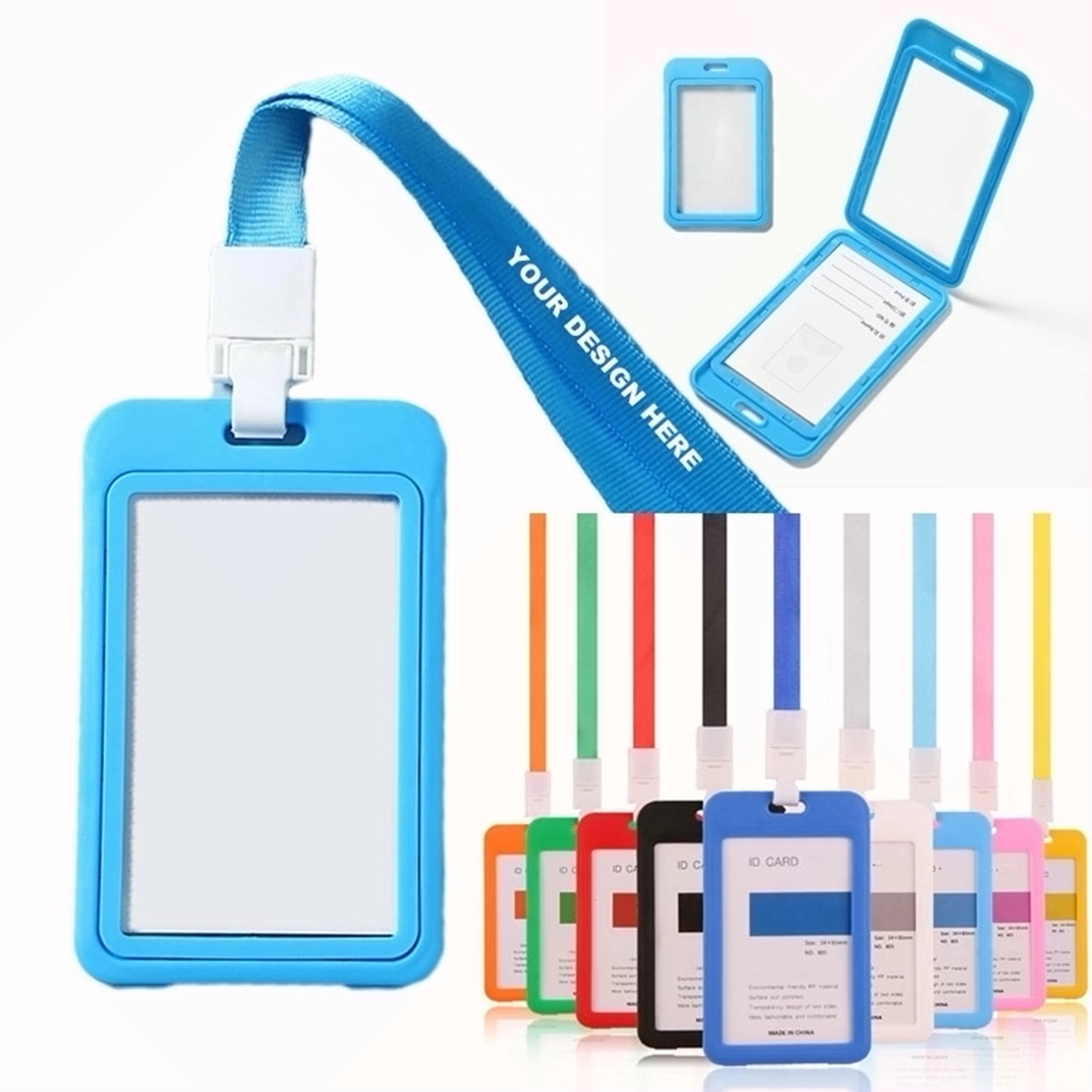 Id Badge Holders With Detachable Neck Lanyard Strap 2
