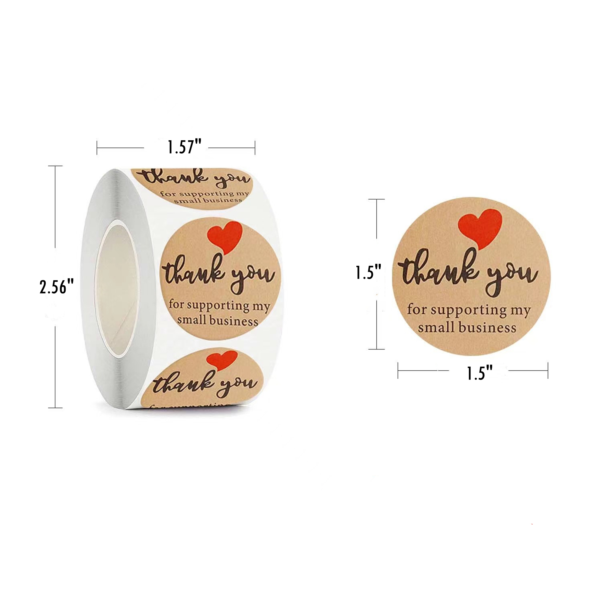 Kraft Paper Thank You Stickers 4