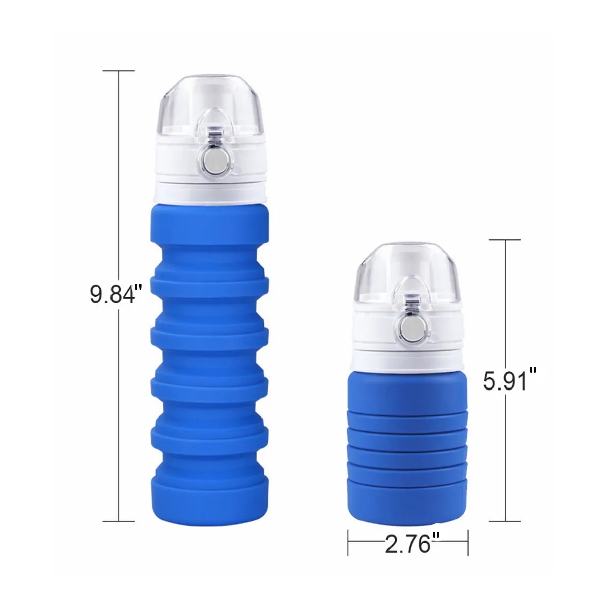 Reusable Portable Leak-Proof Silicone Folding Water Bottle 4