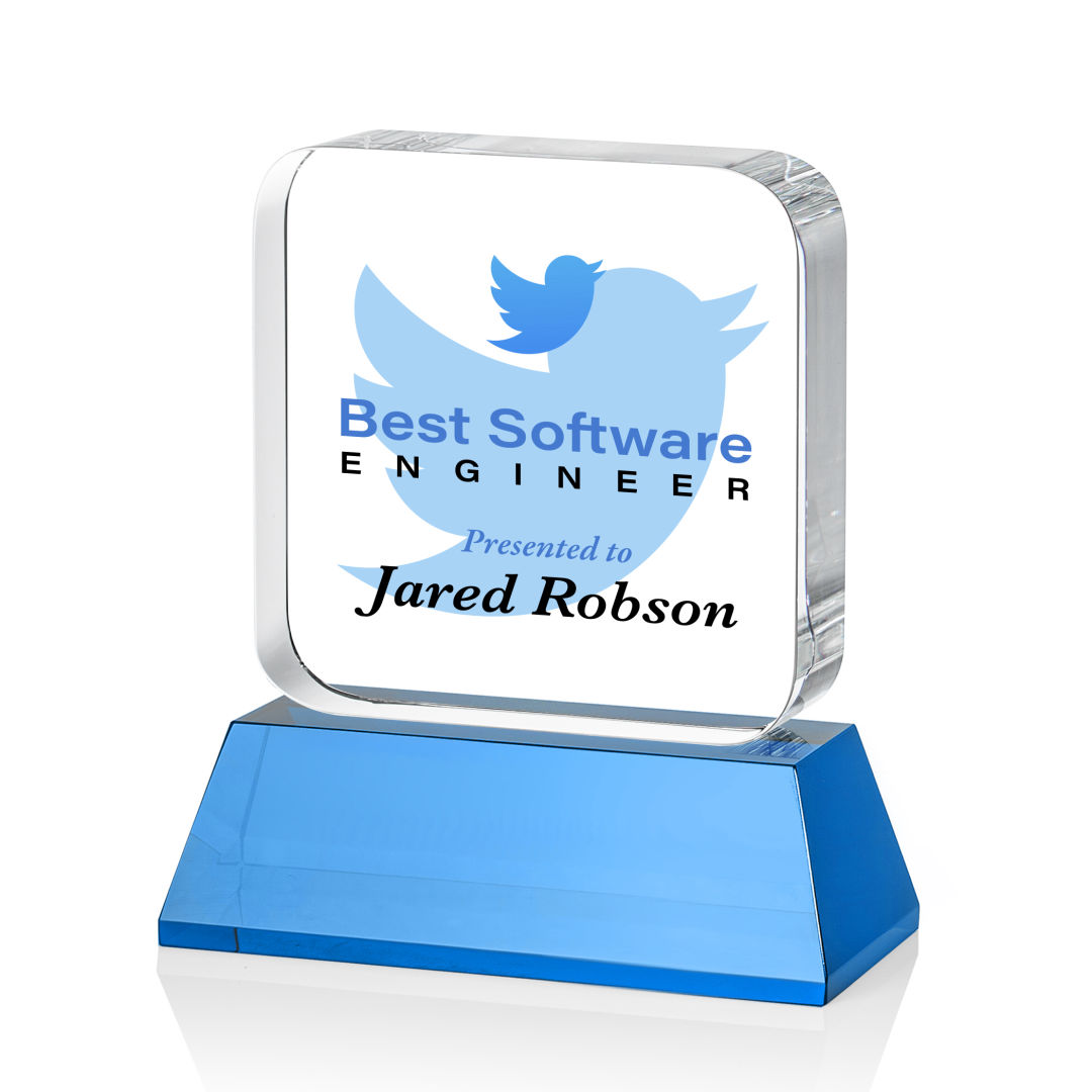 Flamborough VividPrint™ Award on Base - Sky Blue 3