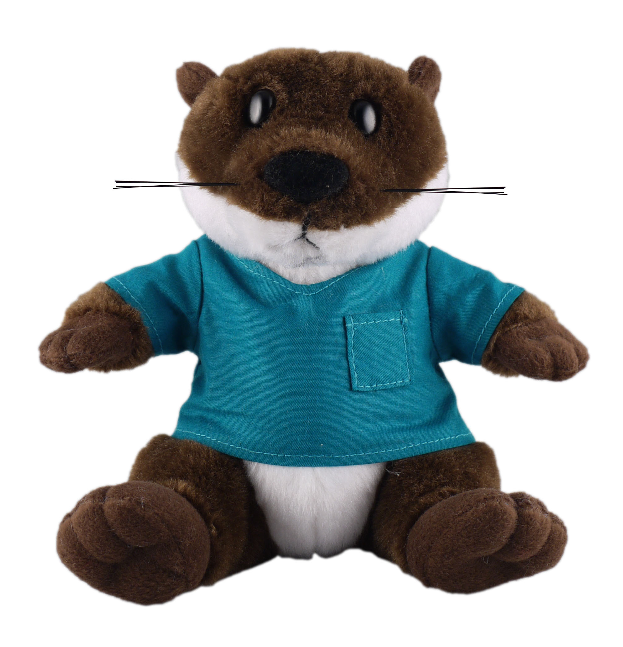 Soft Plush Stuffed Otter in scrub shirt