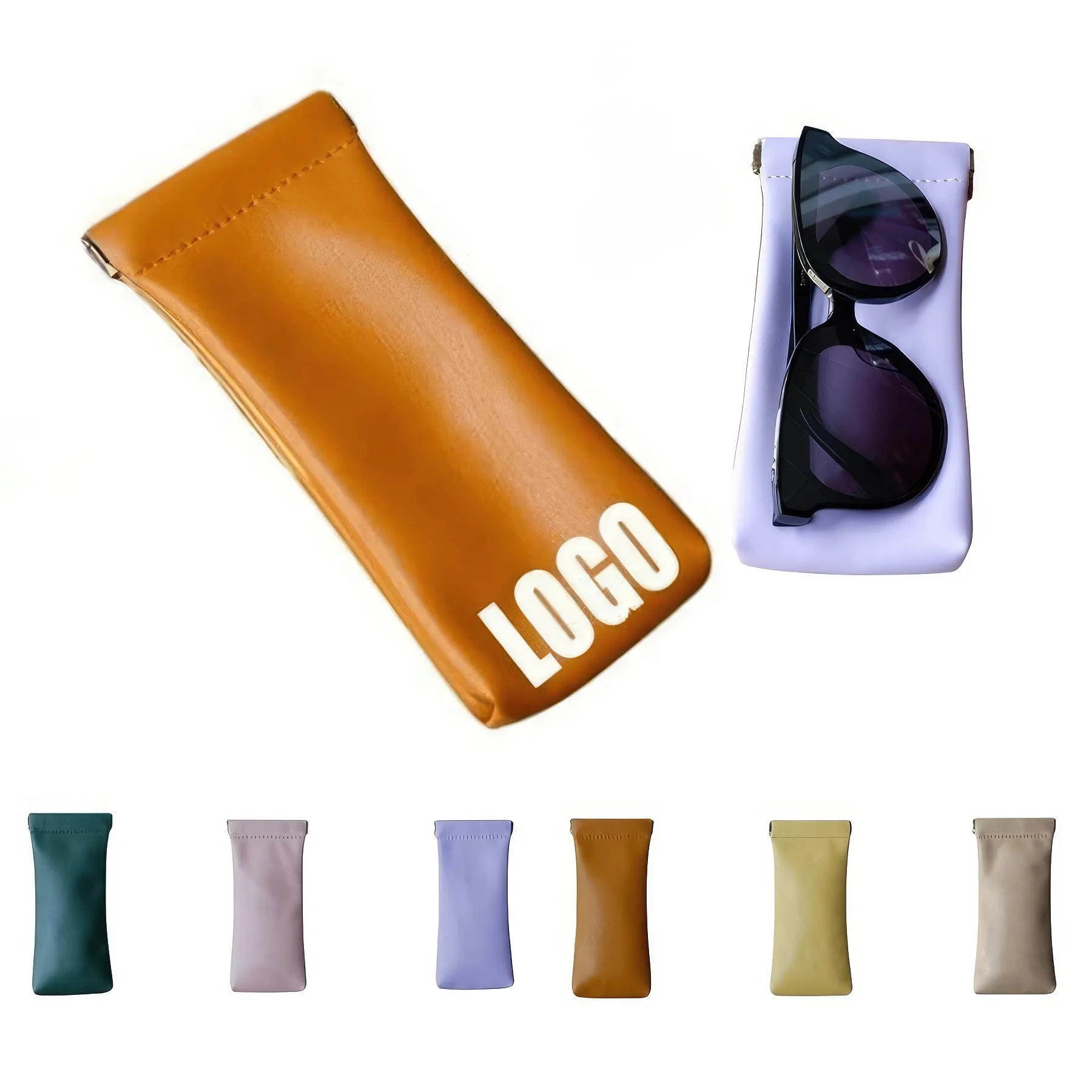 PU Leather Glasses Organizer Bag & Cable Pouch Case 2