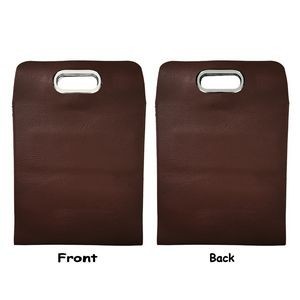 Buckled Dual Bottles PU Leather Wine Bag with Grape Window 11