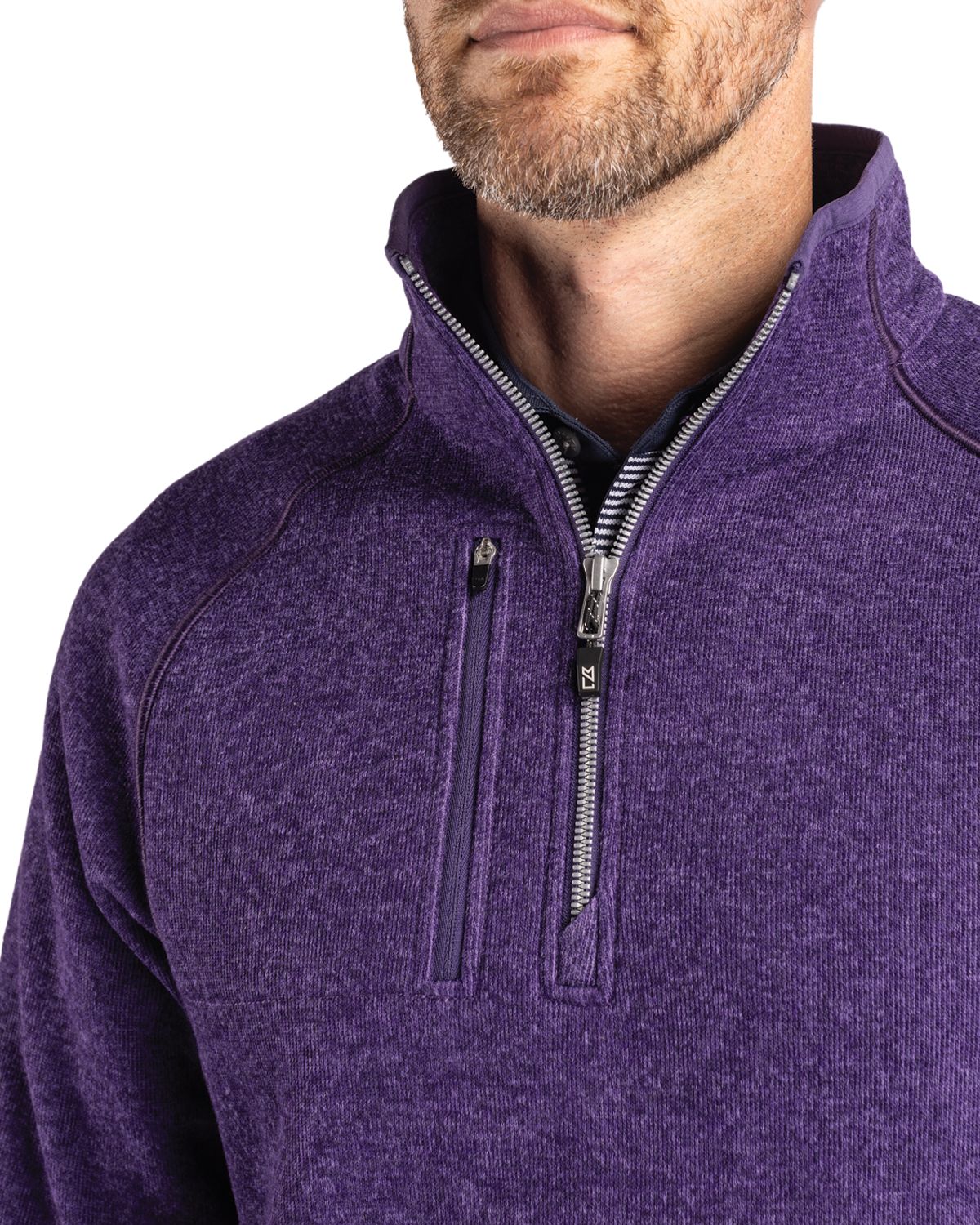 Cutter & Buck Mainsail Sweater-Knit Mens Half Zip Jacket 68