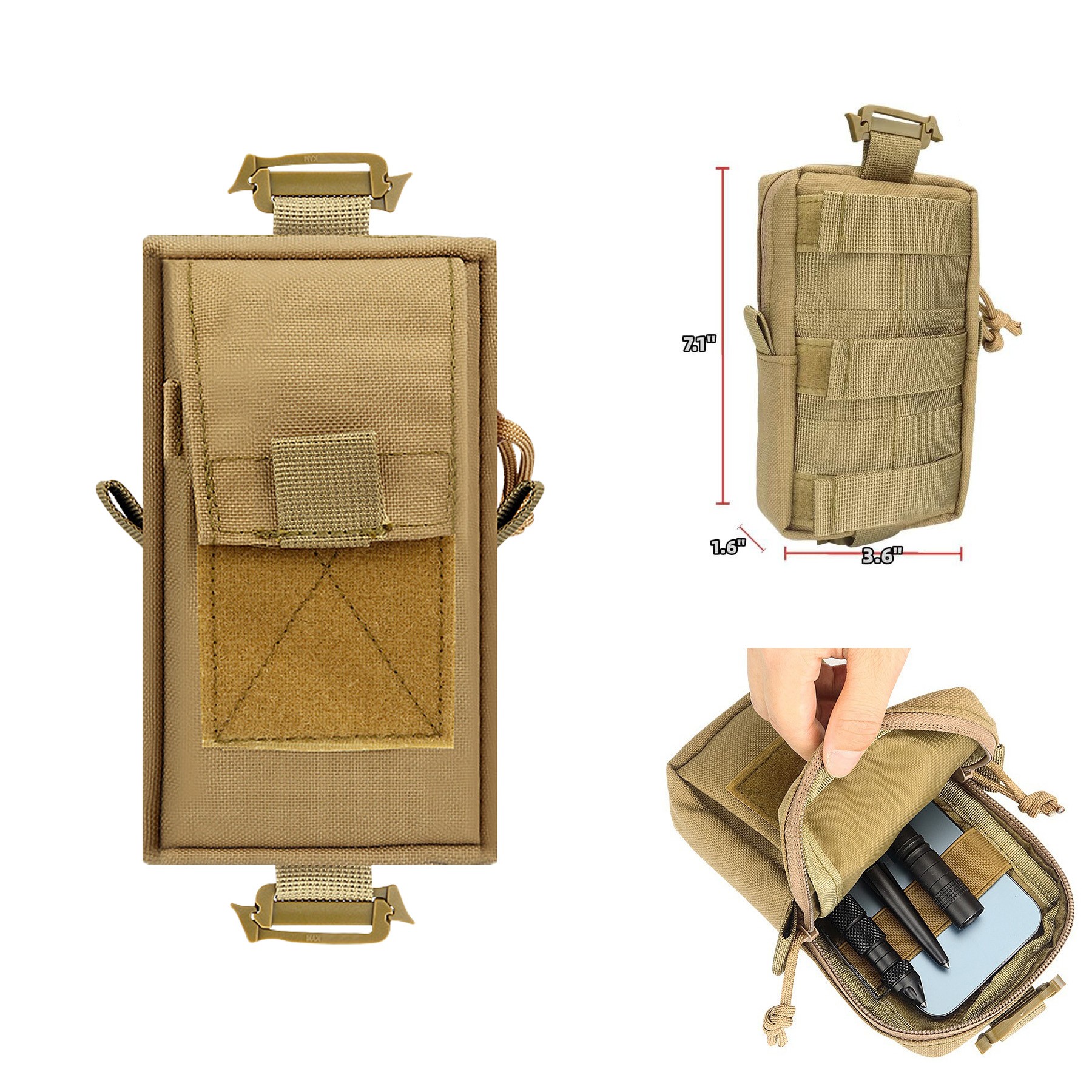 Cell Phone Pouch For Backpack Shoulder Strap 2