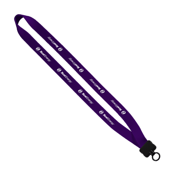 3/4" Smooth Nylon Lanyard with Plastic Clamshell & O-Ring 4