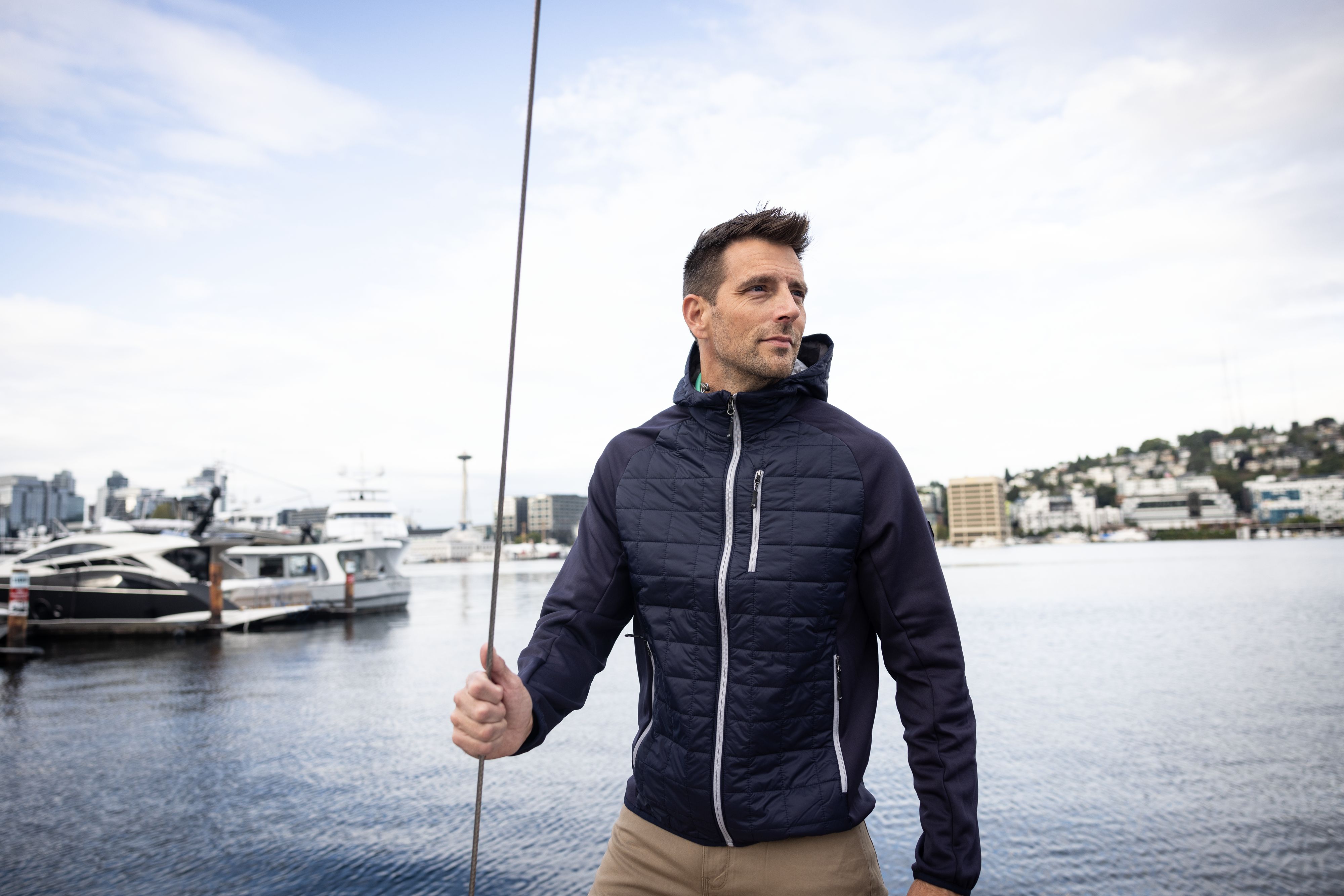 Cutter & Buck Rainier Primaloft Mens Eco Full Zip Hybrid Jacket 5