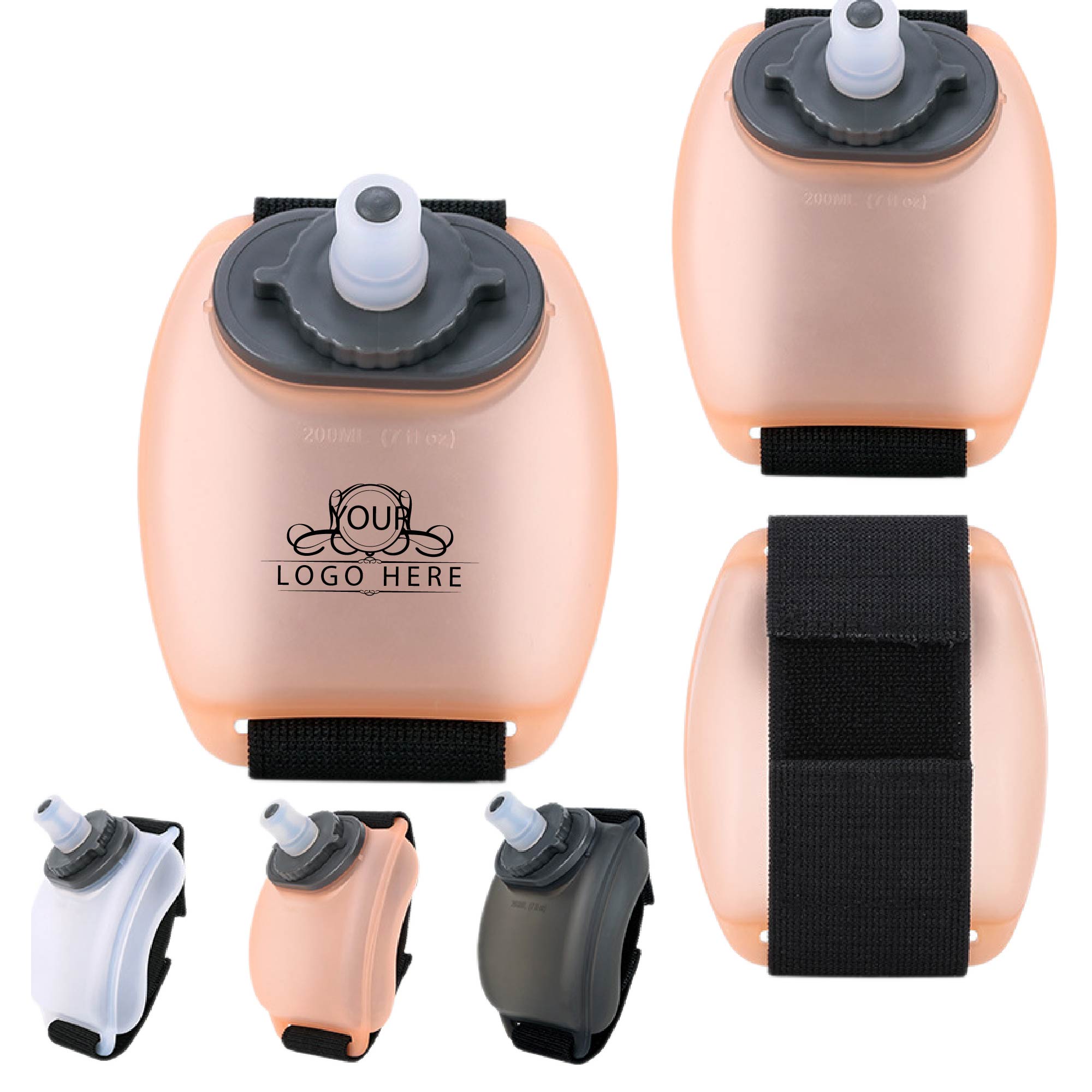 7 oz Silicone Sport Wrist Water Bottle 2