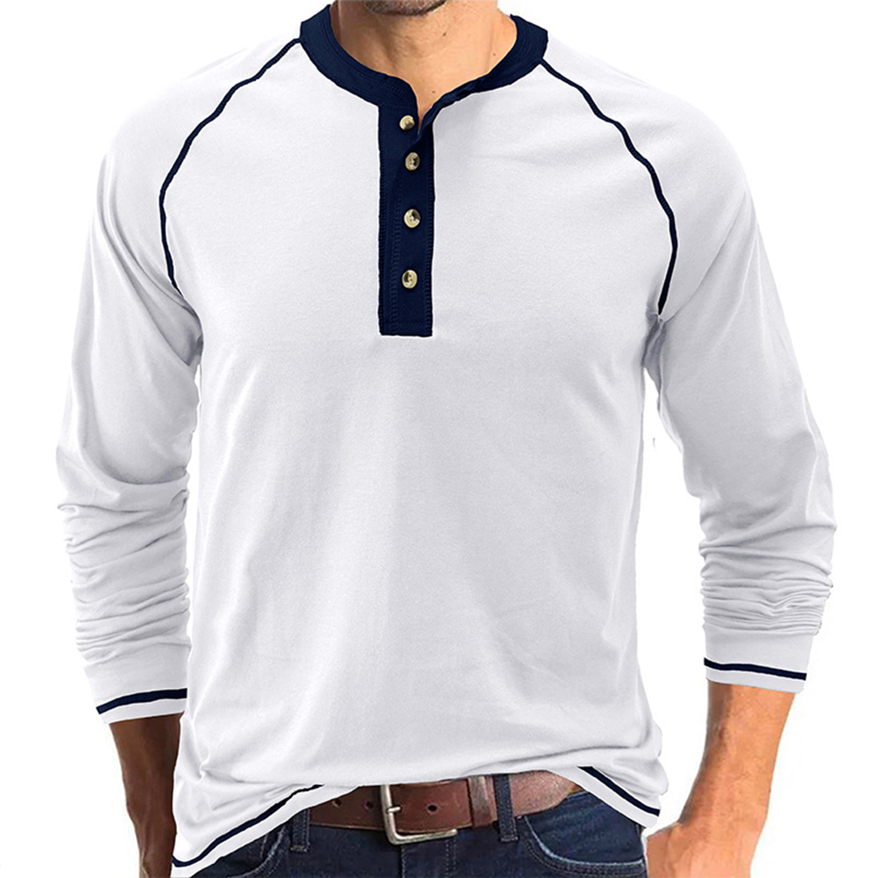 Outdoor Button Long Sleeved Bottoming Shirt 1