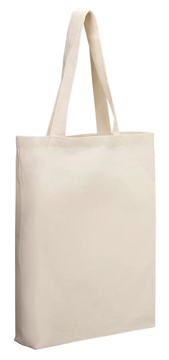 Cotton Economical Tote with Bottom Gusset, custom tote bag with logo imprint 1