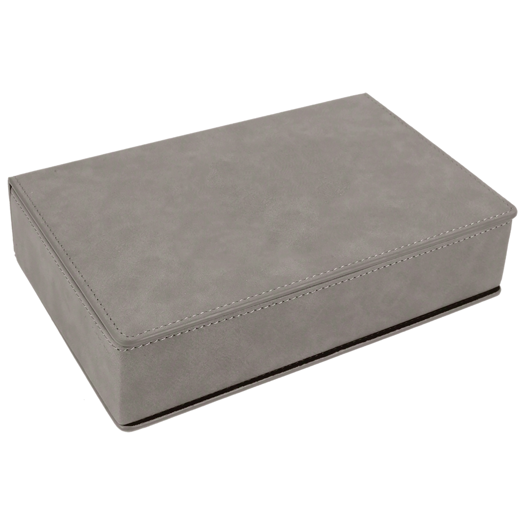 Stainless Steel Gray Leatherette Flask Gift Set 4
