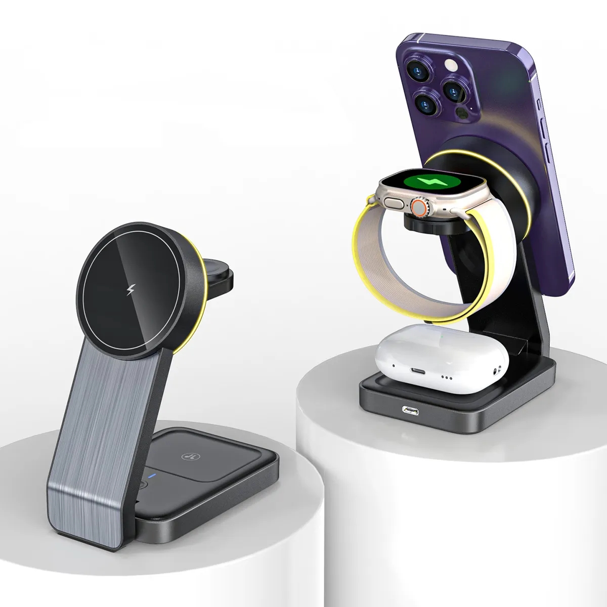 3 in 1 Detachable Desktop Magnetic Wireless Charger 4