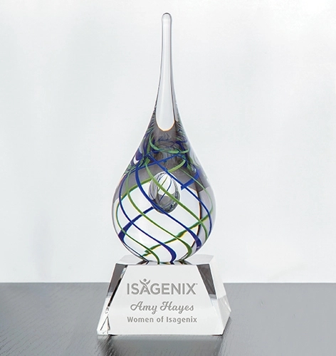 Teardrop Award - Blue/Green 2
