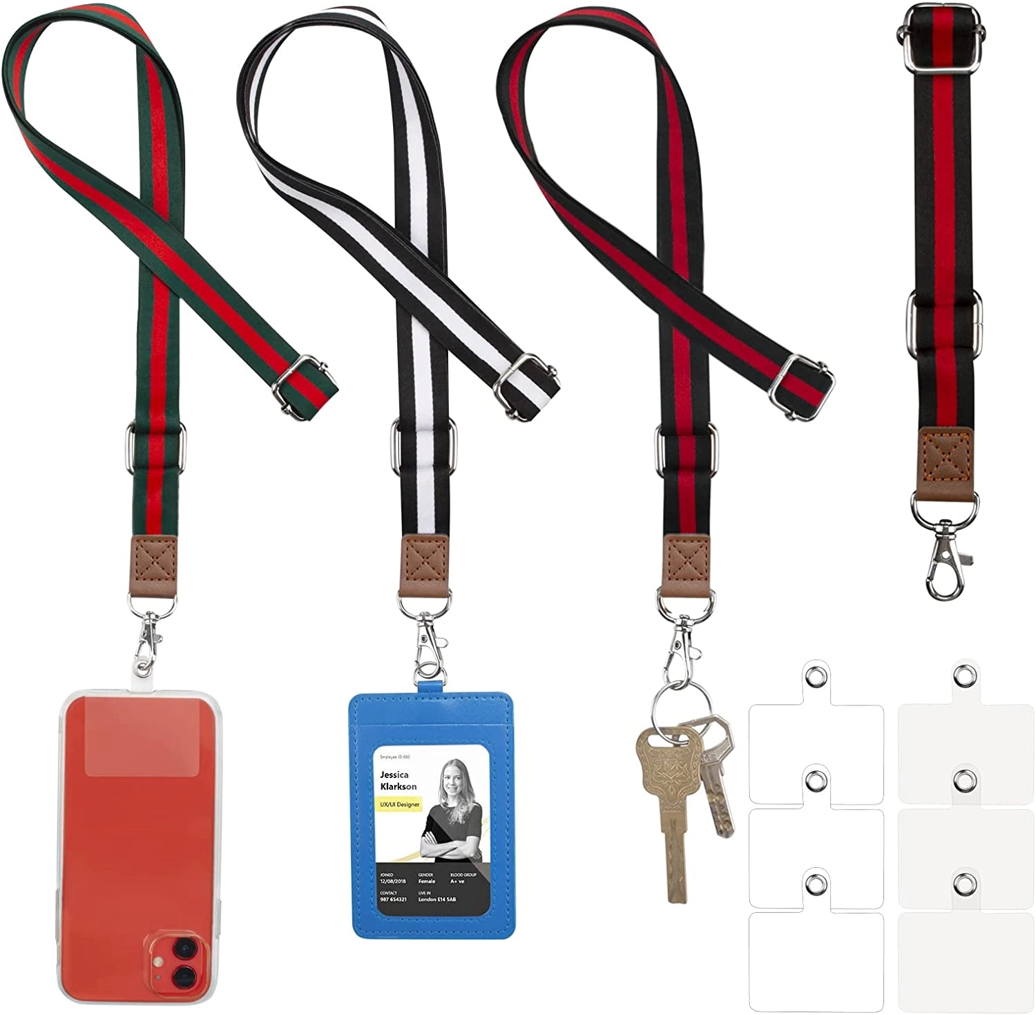 Custom Polyester Nylon Keychain Lanyards 1