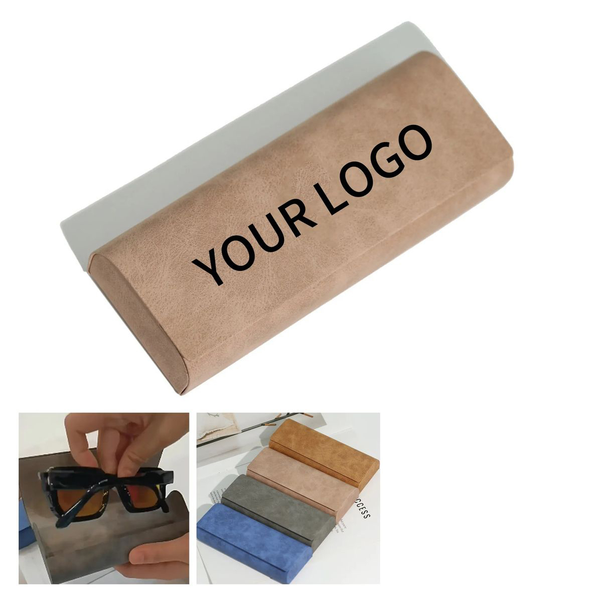 Lightweight Leather Glasses Case for Bags or Desks 2