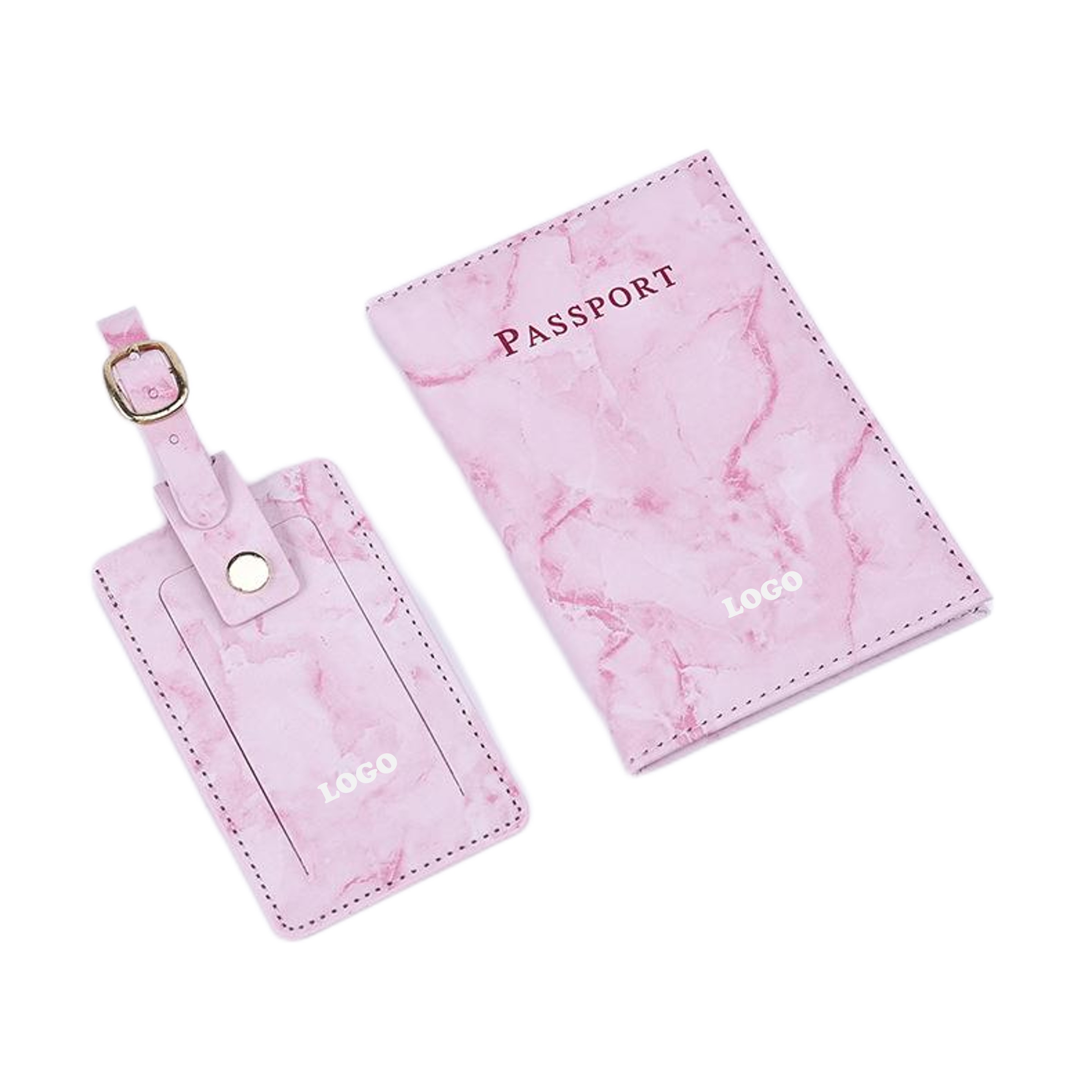 Marble Passport Cover and Luggage Tag Set (direct import) 2