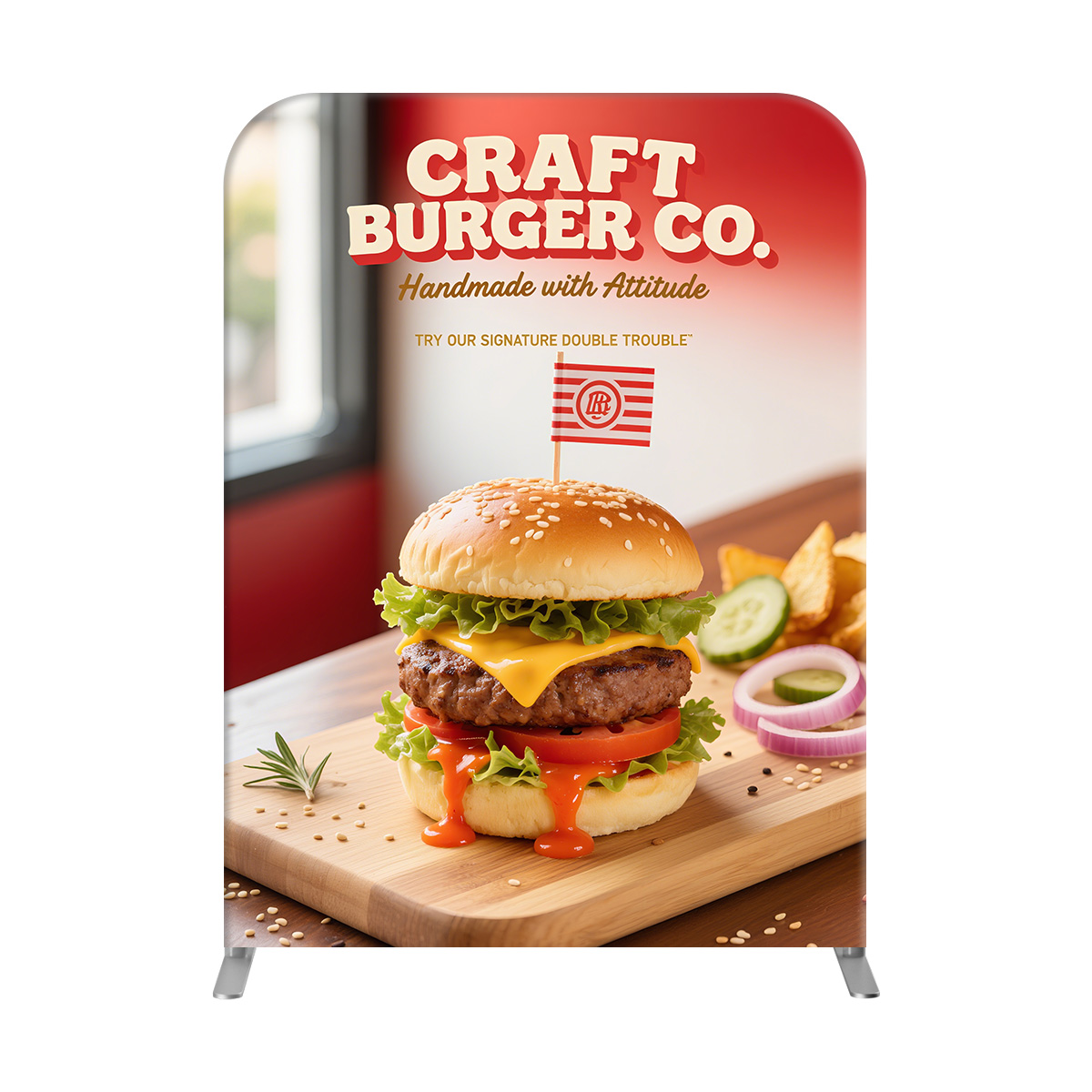 NEW MagLock Straight Fabric Display - 3'x4' 5