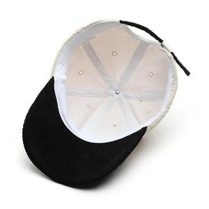 100 % Cotton Stitching Color Corduroy Hats Baseball Cap 2