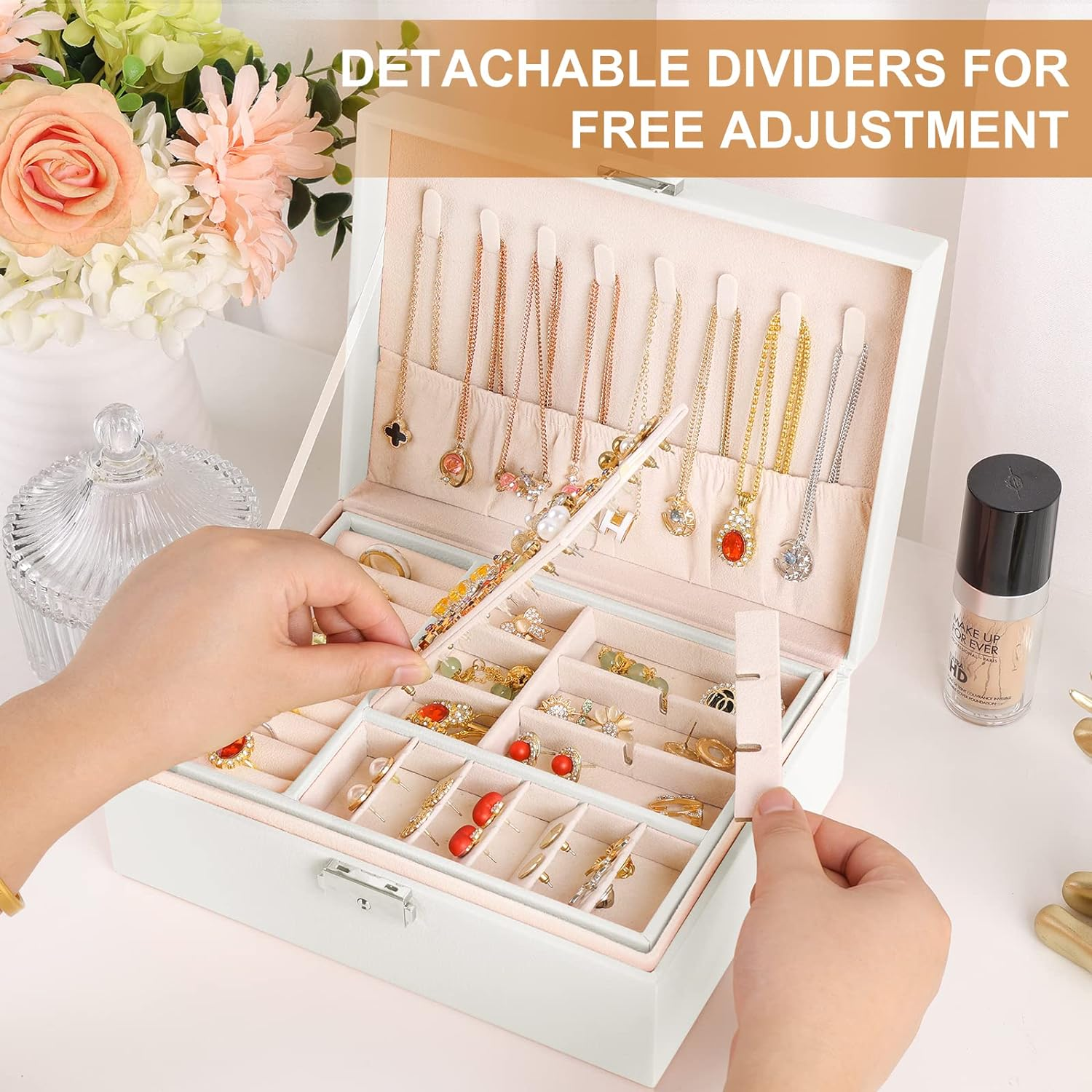 2 Layer Women Jewelry Box Organizer 4