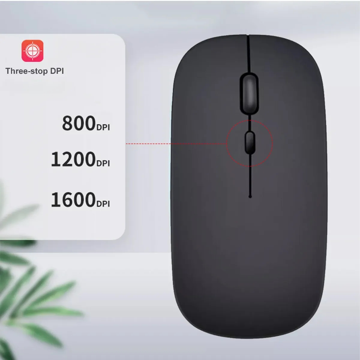 Ultra-thin Mini USB 2.4G Wireless Optical Mouse 3 DPI Modes 3