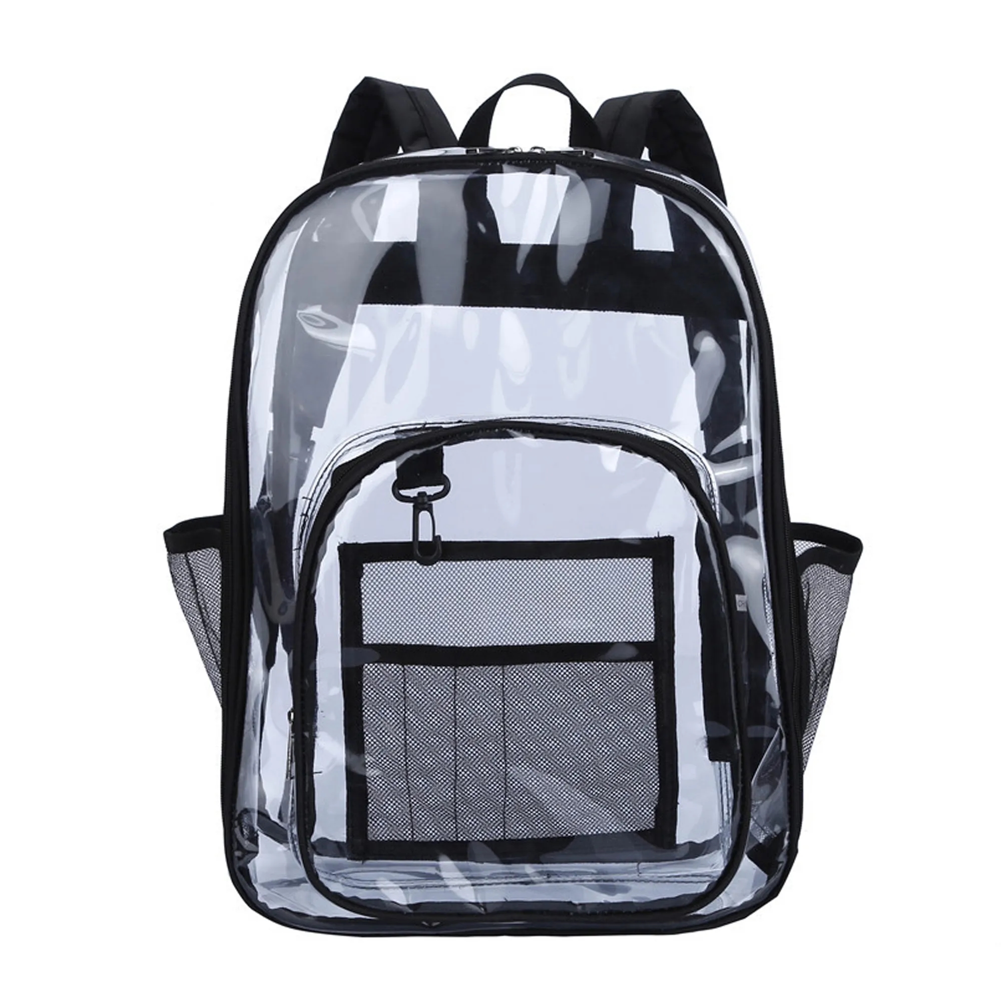 PVC Transparent Backpack Large Clear Book Bag 4