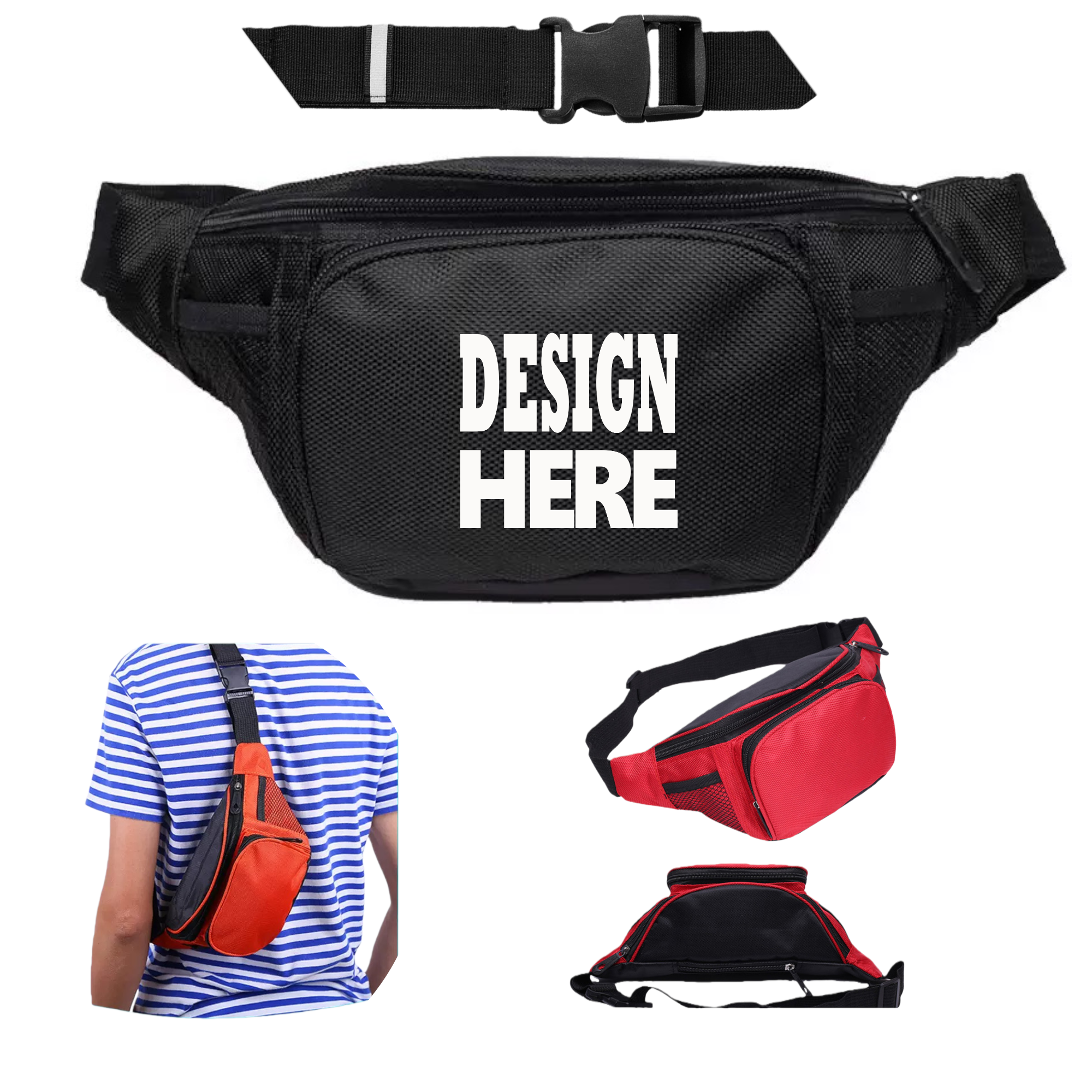 Waist Bag With Water Bottle Holder And Adjustable Shoulder Strap 2