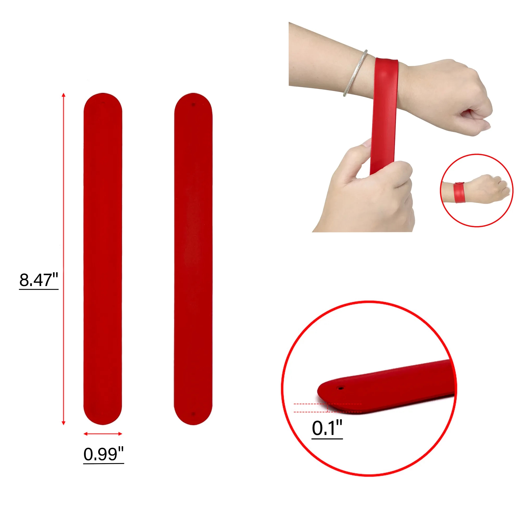 Silicone Slap Bracelet / Wristband Patted Wrist 3