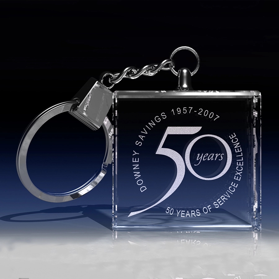Cube Crystal Keychains 2