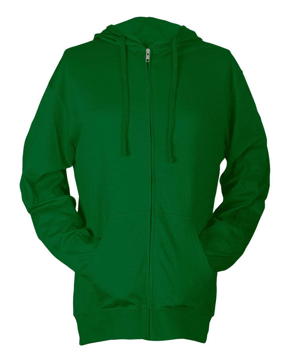 Unisex Beach Full-Zip Hooded Long Sleeve T-Shirt - 260 19