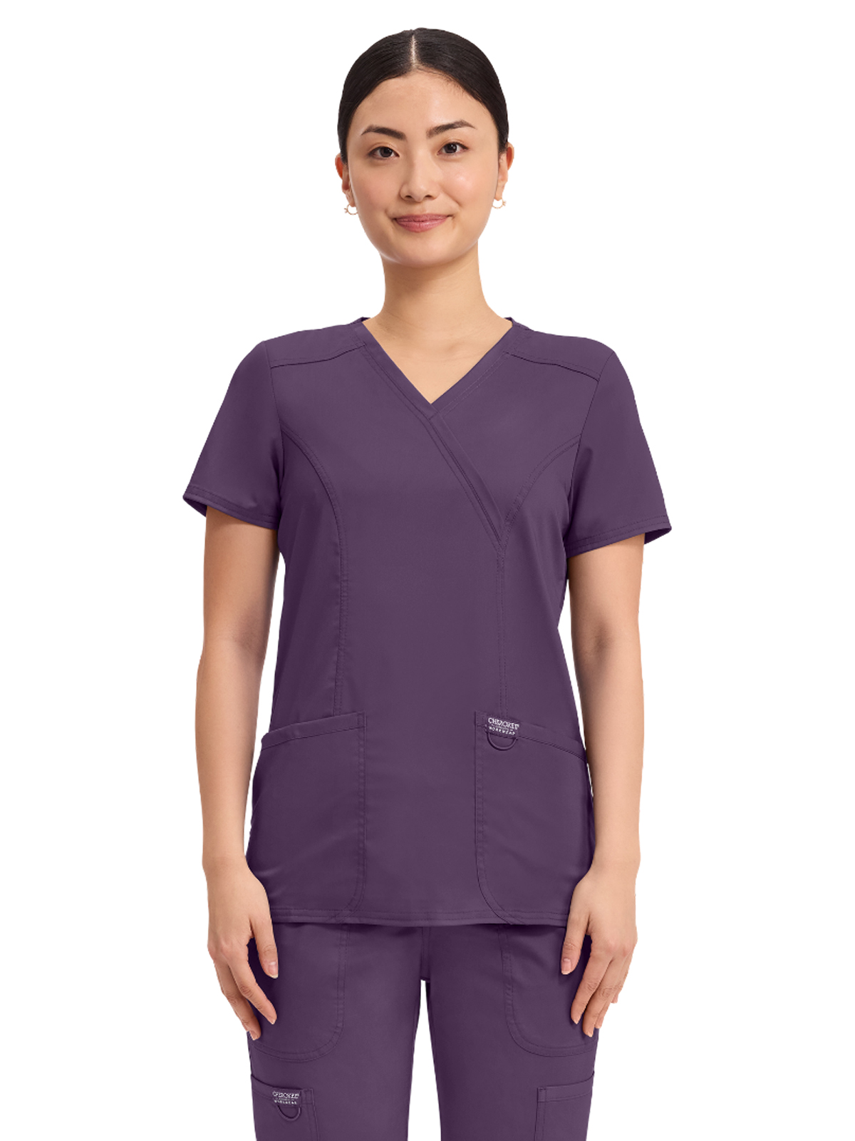 Cherokee - Workwear Revolution - Women's 2-Pocket Mock Wrap Top 56
