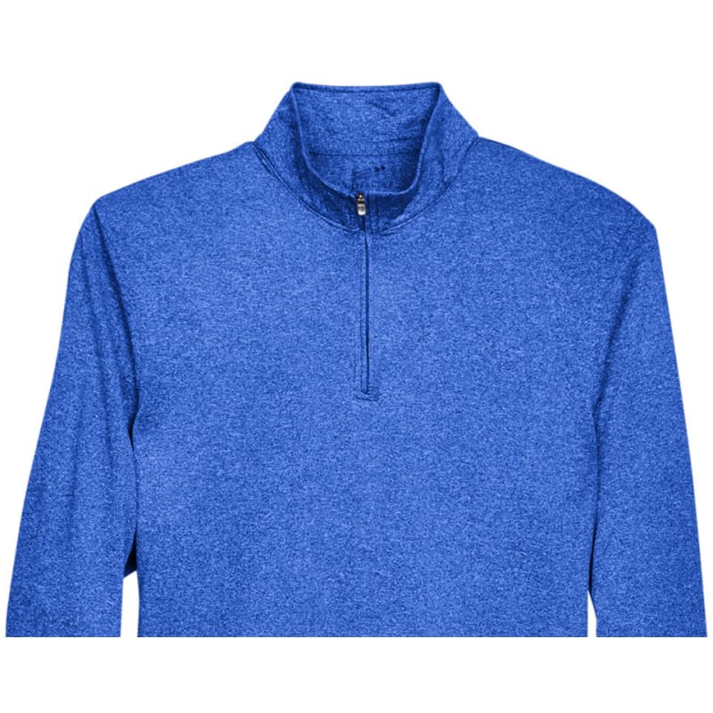 UltraClub Men's Cool & Dry Heathered Performance Quarter-Zip 23