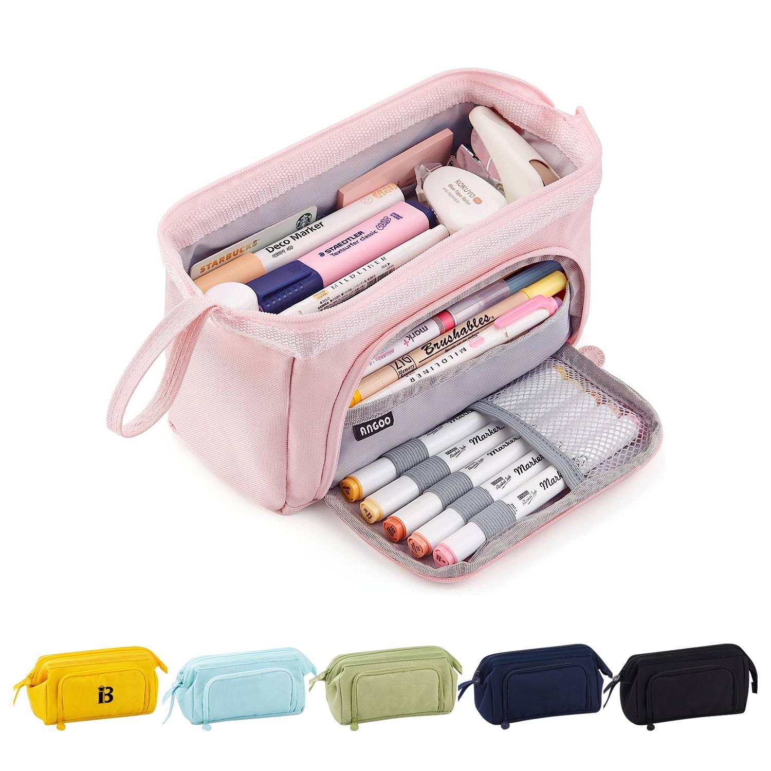 Large Capacity Pencil Pouch Handheld Pen Bag 2