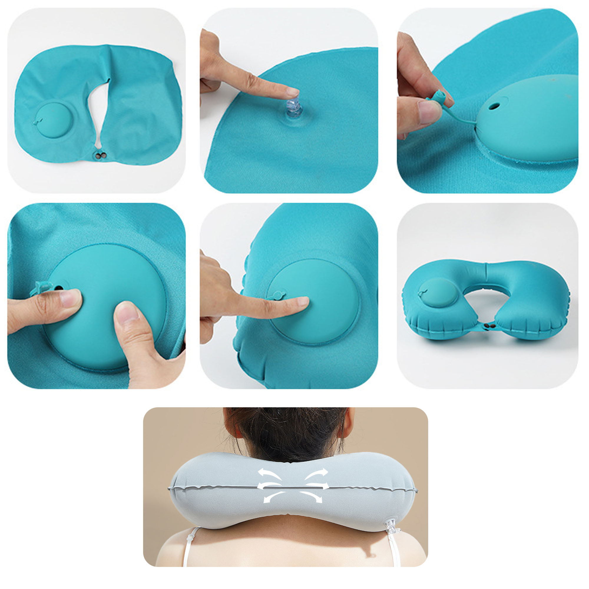 Self-Inflatable Neck Pillow Portable 1