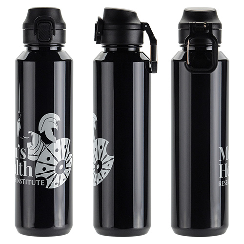 Switchback 27 oz RPET Bottle with Snap-Top Lid & Carabiner 25