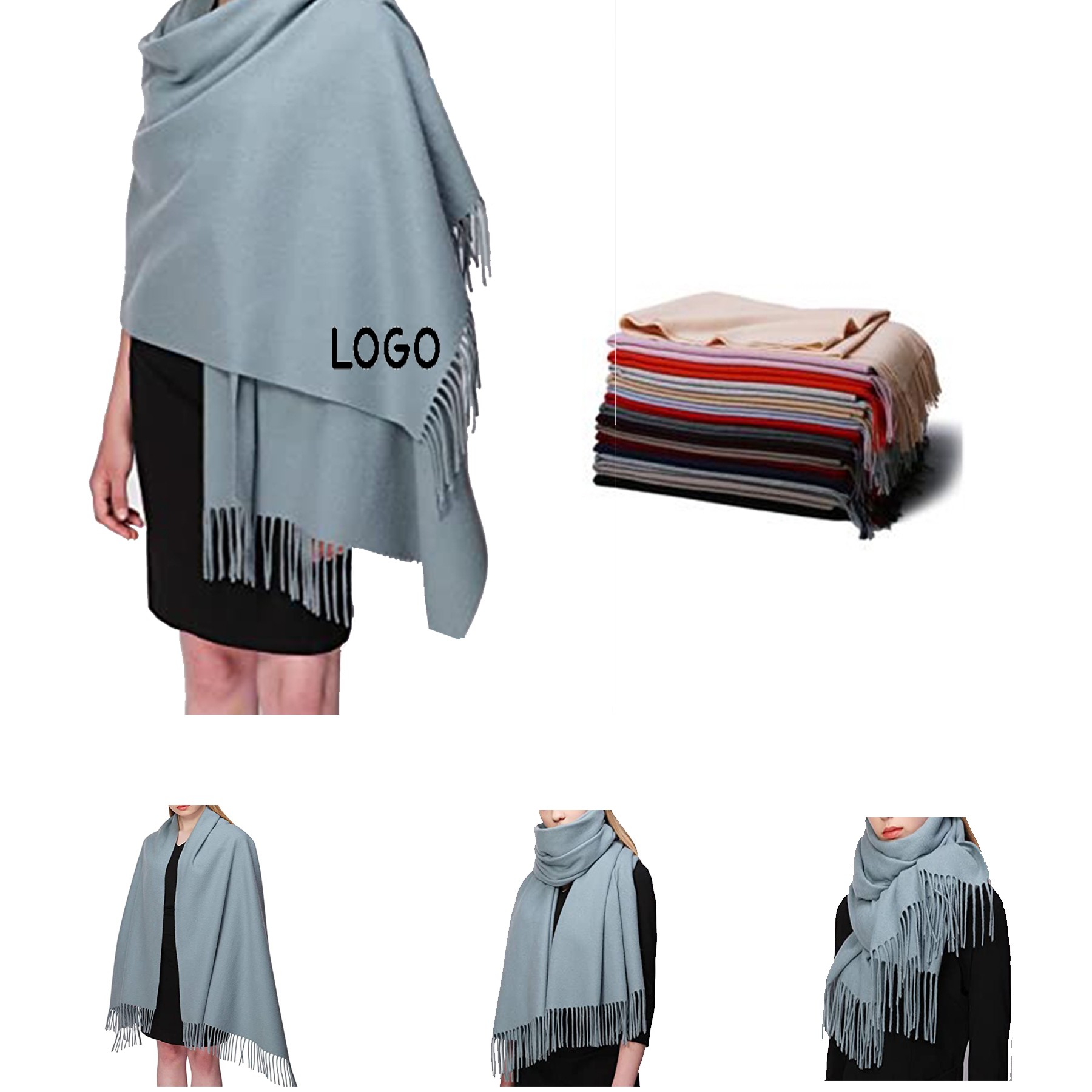 Wool Shawl Wrap Scarf 1