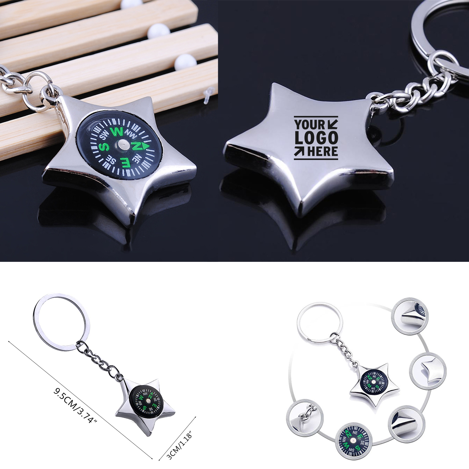 Five-pointed Star Mini Survival Compass