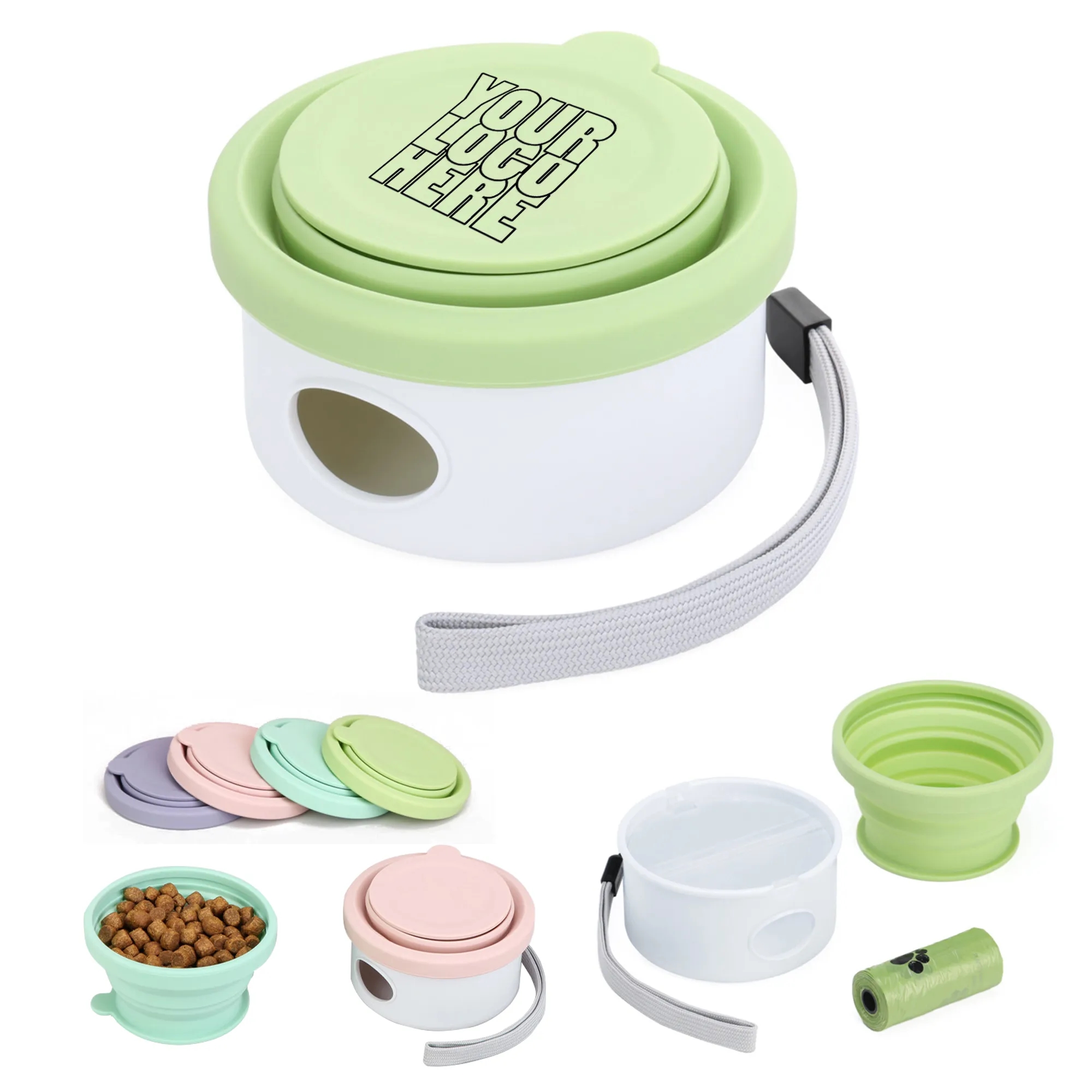 150ml Portable Versatile Pet Bowl With Garbage Bag Case 1
